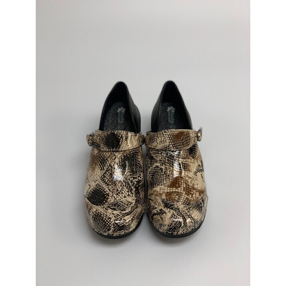 Rocky 4EurSole Serpentine Clogs Snakeskin Print Shoes RKH052 Womens 10-10.5W - Picture 4 of 15